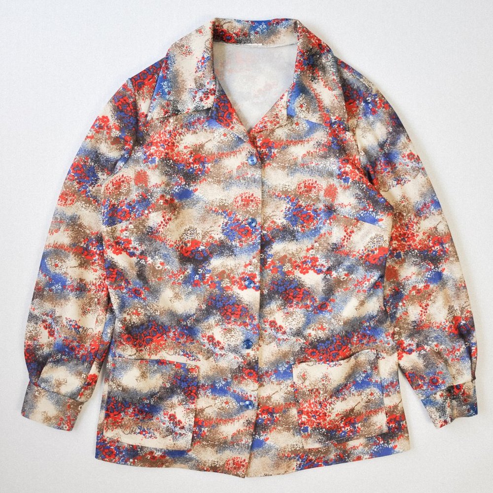 Vintage 1970s Floral Blouse